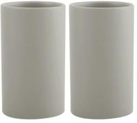 Spirella Gobelet Céramique Tube-Matt Taupe Mat (Lot de 2)