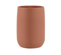 Spirella Gobelet de Salle de Bain Polyrésine, Modèle Zac, Terracotta | Porte-brosse à dents et dentifrice, gobelet salle de bain 8 x 8 x 10,5 cm, base stable, assorti à la gamme Zac