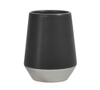 Spirella - Gobelet Joshua Argent Mat en Céramique 300 ML, Élégant et Pratique pour Votre Salle de Bain, Design Moderne, Idéal pour Un Usage Quotidien, 9x9x11.5 cm, Grès