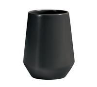 Spirella - Gobelet Joshua Noir en Céramique 300 ML, Élégant et Pratique pour Votre Salle de Bain, Design Moderne, Idéal pour Un Usage Quotidien, 9x9x11.5 cm, Grès
