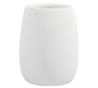 Spirella - Gobelet Sven Blanc en Polyrésine, Accessoire Pratique et Esthétique pour Votre Salle de Bain, Facile à Nettoyer et Particulièrement Résistant à l'Humidité