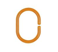 Spirella Lot de 12 Anneaux pour Rideaux de Douche C-Minor Orange Clair