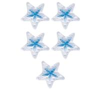 Spirella Lot de 5 Stickers Figurines antidérapantes de Douche ou Baignoire PVC ASTERIE 13x13cm Bleu Clair