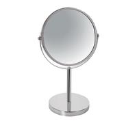 Spirella Miroir de Maquillage à Poser Miroir de beauté Miroir cosmétiques Double Face Miroir de courtoisie pivotant „Sydney“ grossissement x2 - Argent Brillant