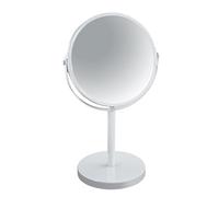 Spirella Miroir de maquillage à poser Sydney – double face pivotant, grossissement x2 – Blanc
