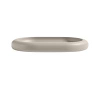 Spirella Plateau de Salle de Bain Polyrésine, Modèle Zac, Greige | Organiseur de salle de bain à poser, plateau de rangement cosmétiques 21,7 x 13 x 2 cm, facile à nettoyer