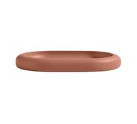 Spirella Plateau de Salle de Bain Polyrésine, Modèle Zac, Terracotta | Organiseur de salle de bain à poser, plateau de rangement cosmétiques 21,7 x 13 x 2 cm, facile à nettoyer