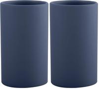 Spirella Porte-Brosse à Dents en céramique - Tube de 7 x 11,5 cm - Bleu Mat (Lot de 2)