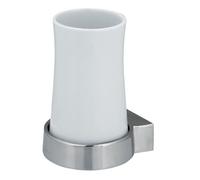 SPIRELLA Porte gobelet brosse à dents Sydney - 8x9,5x14,5 cm - Chromé Blanc