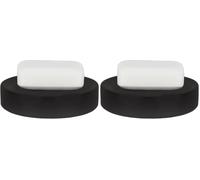 Spirella Porte Savon Céramique Tube-Matt Noir Mat (Lot de 2)