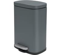 Spirella Poubelle 30 litres en inox avec abaissement automatique et seau intérieur "Akira" Cuisine Poubelle Softclose gris mat