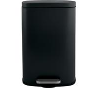 Spirella Poubelle 30 litres en inox avec abaissement automatique et seau intérieur "Akira" Cuisine Poubelle Softclose noir mat