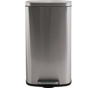 Spirella Poubelle 50 litres en inox avec abaissement automatique et seau intérieur "Akira" Cuisine Poubelle Softclose argentée mate