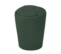 Spirella - Poubelle à bascule MOVE - Design Moderne et Compact - Couvercle Amovible et Facile à Nettoyer - Idéale Salle de Bain ou Cuisine - Vert Foncé - 5L
