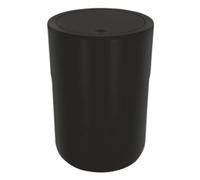 Spirella Design Seau à cosmétique "Cocco" avec anneau supplémentaire pour sac poubelle Seau à pédale Seau à couvercle basculant Poubelle avec couvercle basculant 5 litres (ØxH) : 19 x 26 cm Noir