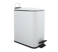 Poubelle ? P?dale Acier Erik 5l Blanc Mat