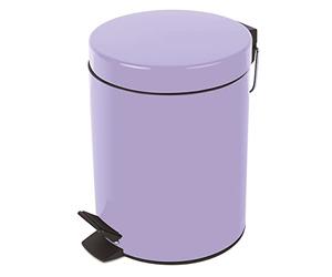 Spirella - Poubelle à pédale Acier SYDNEY - Design Moderne, Ouverture Facile, Seau Intérieur Amovible - Accessoire Salle de Bain ou Cuisine - Lavande - 3L
