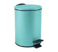 Spirella - Poubelle à Pédale Adelar 3L - Design Moderne - 16.8 x 16.8 x 25 cm - Couleur Aqua - Couvercle Anti-Odeur - Idéale Cuisine et Salle de Bain - Matériau Durable
