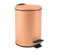 Spirella - Poubelle à Pédale Adelar 3L - Design Moderne - 16.8 x 16.8 x 25 cm - Couleur Pêche Mate - Couvercle Anti-Odeur - Idéale Cuisine et Salle de Bain - Matériau Durable