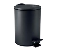 Spirella Seau à cosmétique 5 litres en inox avec abaissement automatique et seau intérieur "Adelar" Poubelle de salle de bains Softclose Poubelle noire
