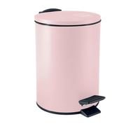 Spirella Poubelle à pédale Adelar - acier mat, slow close silencieux, anti-traces - Rose mat 3L