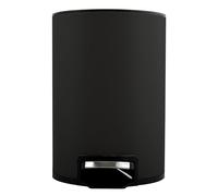 Spirella - Poubelle à pédale Inox RIKU - Design Moderne et Élégant - Seau Intérieur Amovible en Plastique Recyclé - Socle Antidérapant - Noir Mat - 5L