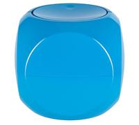 Spirella - Poubelle cosmétique - Récipient à déchets Salle de Bains - Boîte à ordures à Couvercle pivotant 1 Litre Poubelle à Table - Bleu