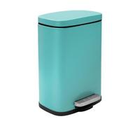 Spirella - Poubelle de Salle de Bain à Pédale AKIRA - Acier Inoxydable Haut de Gamme - Fermeture Silencieuse Easy-Close - Bleu Turquoise - 5L
