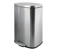 Spirella - Poubelle de Salle de Bain à Pédale AKIRA - Acier Inoxydable Haut de Gamme - Fermeture Silencieuse Easy-Close - Métal Brossé - 30L