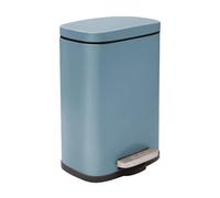 Spirella - Poubelle de Salle de Bain à Pédale AKIRA - Acier Inoxydable Haut de Gamme - Fermeture Silencieuse Easy-Close - Bleu Mat - 5L