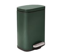 Spirella - Poubelle de Salle de Bain à Pédale AKIRA - Acier Inoxydable Haut de Gamme - Fermeture Silencieuse Easy-Close - Vert Foncé Mat - 5L