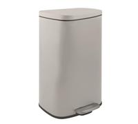 Spirella Poubelle 30 litres en inox avec abaissement automatique et seau intérieur "Akira" Cuisine Poubelle Softclose Taupe mat