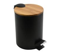 Poubelle ? P?dale Acier & Bambou Adonis 3l Noir