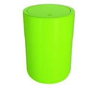 Spirella - Poubelle Salle de Bains Cocco - Couvercle Pivotant avec Anneau de Fixation pour Sacs - Idéale comme Poubelle à Cosmétiques - Vert Kiwi - 5L