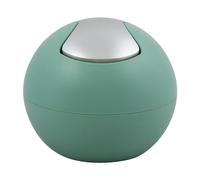 Spirella Poubelle Salle de Bains Récipient à cosmétiques 1 Litre Finition Brillante ou Mate Boîte à ordures à Couvercle pivotant Poubelle à Table Vert Mat