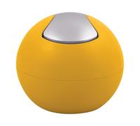 Spirella Poubelle Salle de Bains Récipient à cosmétiques 1 Litre Finition Brillante ou Mate Boîte à ordures à Couvercle pivotant Poubelle à Table Jaune Soleil Mat