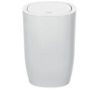 Spirella Design Seau à cosmétique "Pure" Seau à pédale Seau à couvercle basculant Poubelle avec couvercle basculant 5 litres (ØxH) : 17 x 25 cm Blanc