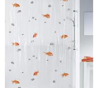 Spirella - Rideau de Douche PEVA - Rideau de Douche avec 8 œillets de Style Modern - Matériau imperméable - Résistant à la lumière et à l'eau - 180x200cm - Orange