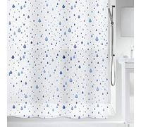 Spirella Rideau de Douche PEVA Waterdrop 180x200cm Bleu