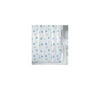 Spirella Rideau de douche Polyester MILANO 180x200cm Bleu Ciel et Blanc
