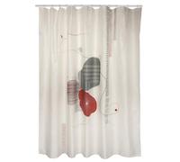 Spirella Rideau de Douche Polyester TEIVA 180x200cm Terracotta & Ecru