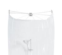 Spirella Rideau de Remplacement PEVA Ombrella - Compatible Structure Ombrella - sans Bras - 8 Oeillets - Imperméable Anti-Moisissure - Blanc - 200 x 170 cm