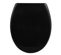 Spirella Sanitop-Wingenroth Abattant de WC avec Fonction de libération Rapide et Fermeture en Douceur Lunette de Toilette antibactérienne en Duroplast et Acier Inoxydable Amovible Noir