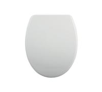 Spirella Sanitop-Wingenroth Abattant de WC Ovale avec Fonction de libération Rapide et Fermeture en Douceur Lunette de Toilette antibactérienne en Duroplast et Amovible en Acier Inoxydable Blanc