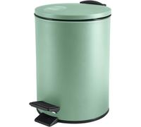 Spirella Seau à cosmétique 3 litres en inox avec abaissement automatique et seau intérieur "Adelar" Poubelle de salle de bains Softclose Poubelle verte