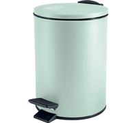Spirella Seau à cosmétique 3 litres en inox avec abaissement automatique et seau intérieur "Adelar" Poubelle de salle de bains Softclose Poubelle Ice Green