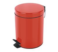 Spirella Seau à cosmétique "Sydney Rouge" Poubelle à pédale Poubelle - 3 litres - avec seau intérieur amovible