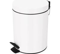 Spirella Seau à cosmétique "Sydney Weiss" Poubelle à pédale - 3 litres - avec seau intérieur amovible