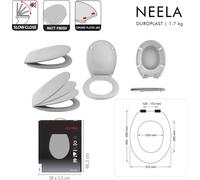 Spirella siège de WC Couvercle de WC Neela avec fermeture automatique noir mat