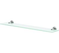 Spirella tablette murale en verre Campagne tablette de salle de bain tablette murale pour la salle de bain en verre et inox 60cm - à coller et à percer